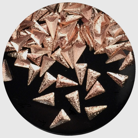 Textured Triangle Studs (Rose gold)
